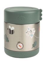 Done By Deer - Insulated Food Jar Tiny Trails Green 300 Ml - Baby Thermoses - Sidabro