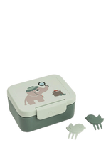Done By Deer - Tiny Lunch Box W/Snack Picks Tiny Trails Green - Kūdikių maisto indelis - Žalia