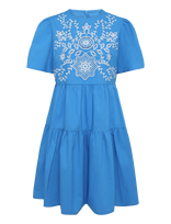 YAS - Yassira 2/4 Dress S. - Trumpa suknelė - Mėlyna