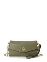 Lauren Ralph Lauren - Soft Nappa-Trn Wrst Crs-Woc-Lrg - Piniginė - Chaki spalva
