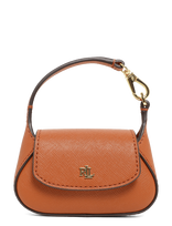 Lauren Ralph Lauren - Crosshatch Leather Schylar Charm - Raktų pakabukai ir rankinių pakabukai - Ruda