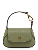 Lauren Ralph Lauren - Crosshatch Leather Schylar Charm - Raktų pakabukai ir rankinių pakabukai - Chaki spalva