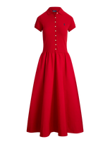 Polo Ralph Lauren - Hybrid Mesh Polo-Bodice Dress - Marškininė suknelė - Raudona
