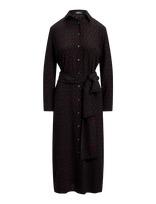Polo Ralph Lauren - Printed Crepe Tie-Waist Shirtdress - Marškininė suknelė - Juoda