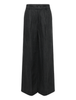 Lauren Ralph Lauren - Chalk-Stripe Linen Canvas Wide-Leg Pant - Plačios kelnės - Juoda