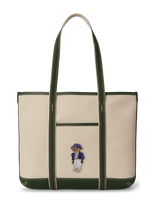 Polo Ralph Lauren - Polo Bear Canvas Small Shopper Tote - Talpi rankinė - Kreminė spalva
