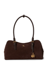 Lauren Ralph Lauren - Suede Large Marcy Zip Satchel - Rankinė - Ruda