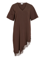 Vila - Vialicja 2/4 Lace Midi Dress - Iki kelių ir midi suknelės - Ruda