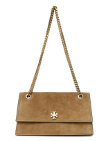 Tory Burch - Kira Turnlock Suede Shoulder Bag - Rankinė - Ruda
