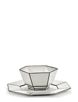 Serax - Cereal Bowl White/Black Carte Blanche Set/2 - Pusryčių dubenėlis - Balta