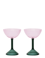 Urban Nature Culture - Urban Nature Culture Coupe Cocktail Glass, Set Of 2, In Gift Pack - Kokteilių taurė - Rožinė
