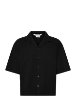 Weekday - Oversized Resort Short-Sleeve Shirt - Marškiniai trumpomis rankovėmis - Juoda
