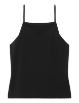 Calvin Klein Jeans - Sl Ponte Monogram Cami - Marškinėliai be rankovių - Juoda