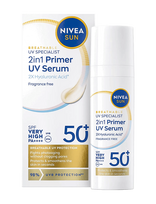 Nivea - Uv Face Specialist 2In1 Primer Daily Uv Serum Spf 50 + - Veido odos priežiūrai - Nude