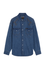 Wrangler - Western Shirt - Džinsiniai marškiniai - Mėlyna