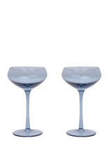 Here's How - Glas Coupe The Lou- Set Om 2-  Blå - Kokteilių taurė - Mėlyna