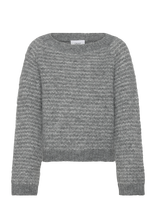Grunt - Grcienne Ls Crew Knit - Megztinis - Pilka
