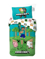 Minecraft - Bed Linen Senior Minecraft Jungle Explore - 140X200 60X63 Cm - Patalynės komplektas - Žalia