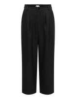 ONLY - Onllando Hw Wide Pleat Pant Tlr - Plačios kelnės - Juoda