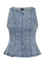 Levi's® - Leighton Peplum Top In The Dus - Džinsiniai marškiniai - Mėlyna