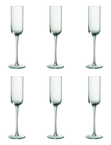 J-Line - S/6 Champagne Glass Myl Menthe - Šampano taurės - Žalia