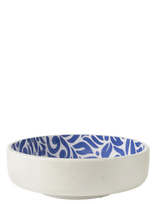 J-Line - Salad Bowl Floral Man Wd Bl/W - Salotų dubenėlis - Mėlyna