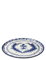 J-Line - Plate Granada Cer Wh/Blu - Vakarienės lėkštės - Mėlyna