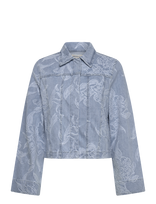 Gina Tricot - Embroidery Denim Shirt - Džinsiniai marškiniai - Mėlyna