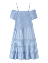 LMTD - Nlfsandy Solid Sl Short Dress - Suknelė trumpomis rankovėmis - Mėlyna