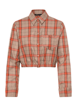 Maje - Cropped Shirt - Marškinėliai ilgomis rankovėmis - Oranžinė