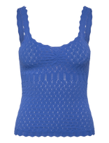 Maje - High-Neck Cashmere Sweater - Marškinėliai be rankovių - Mėlyna