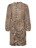 Maje - Leopard-Print Viscose Dress - Trumpa suknelė - Ruda