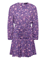 Maje - Dahlia Printed Viscose Dress - Trumpa suknelė - Violetinė