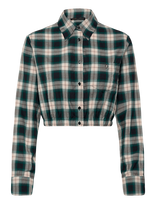 Maje - Cropped Cotton Shirt - Marškinėliai ilgomis rankovėmis - Žalia