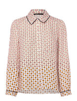 Maje - Printed Viscose Shirt - Marškinėliai ilgomis rankovėmis - Rožinė