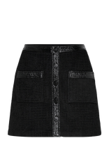 Maje - Rib Knit Top - Short Skirt - Trumpas sijonas - Juoda