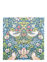 William Morris By Havi - William Morris Napkin Strawberry Thief Napkin - Popierinės servetėlės - Mėlyna