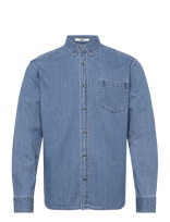 NEUW - Regular Fit Denim Shirtmid Indigo - Džinsiniai marškiniai - Mėlyna