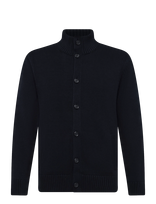 Gant - Supima Cotton Buttoned Cardigan - Golfo kelnės - Tamsiai mėlyna