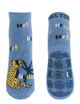 Melton - Leopard Socks - Anti-Slip - Neslystančios kojinės - Mėlyna