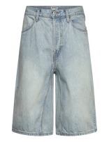 Weekday - Mid Rise Loose Dart Detailed Denim Shorts - Džinsiniai šortai - Mėlyna
