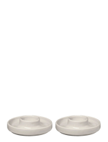 Blomus - Set Of 2 Egg Cups - 2,5 Cm, Ø 10,5 Cm - Pilar - Moonbeam - Kiaušinių indelis - Kreminė spalva