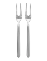 Blomus - Set Of 2 Serving Forks - 20 X 2,5 Cm - Stella - Stainless Steel - Salotų serviravimo indas - Pilka