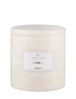 Blomus - Scented Travertine Candle - 11 Cm, Ø 10 Cm - Frabli - Moonbeam - Kvapni žvakė - Smėlio