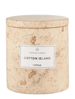 Blomus - Scented Travertine Candle - 11 Cm, Ø 10 Cm - Frabli - Travertine - Kvapni žvakė - Smėlio