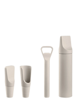 Blomus - Set Of 4 Wine Accessories - 2,5 X 15 X 20 Cm - Ilo - Moonbeam - Butelių atidarytuvai ir vyno kamščiai - Smėlio