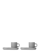 Blomus - Set Of 2 Espresso Cups - 0,05 L, Ø 5 Cm - Pilar - Mirage Gray - Espreso puodelis - Pilka