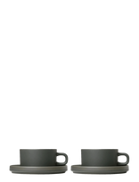 Blomus - Set Of 2 Tea Cups - 0,2 L, Ø 9 Cm - Pilar - Agave Green - Arbatos puodelis - Žalia