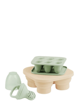 BabyMoov - Silicone Containers And Feeder Set - Kūdikių maisto indelis - Žalia