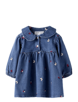 Name It - Nbfalva Ls Dnm Emb Dress 5321-Yb - Suknelė kūdikiui ilgomis rankovėmis - Mėlyna